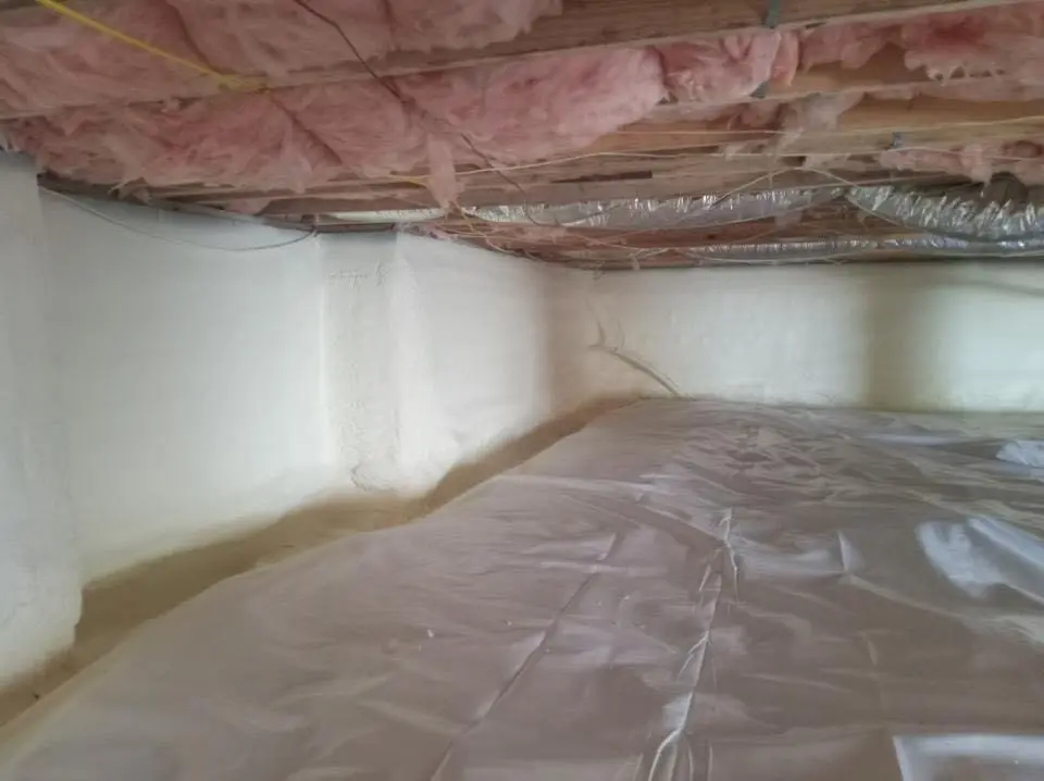 Crawl space encapsulation with closed-cell spray foam for Flat Roof Repair in Willow Springs